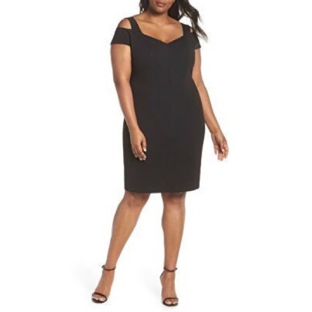 -Eliza J Cold Shoulder Dress Plus Size
